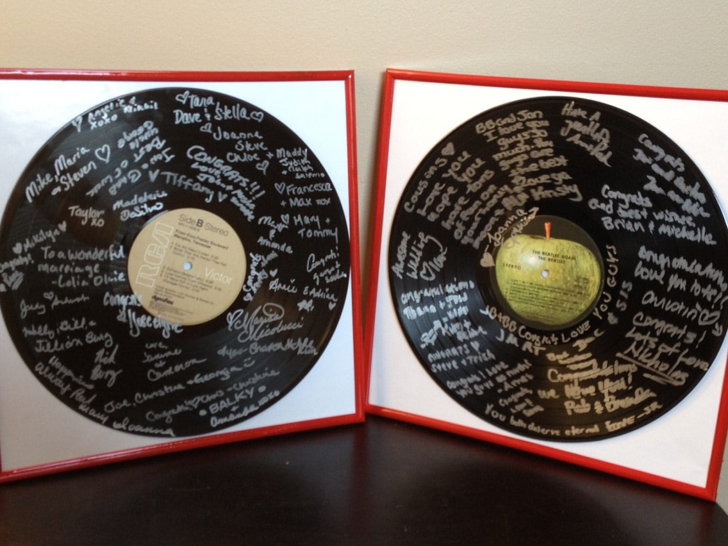 Unique Wedding Guestbook 2 LP Vinyl Record Wedding Guest