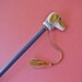 Charming Antique Walking Stick with Porcelain Dog Head Handle