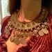 Handcrafted Kuchi Tribal Jewelry Choker Necklace with Old Coins & 1 Row Studs - Fusion Belly Dance