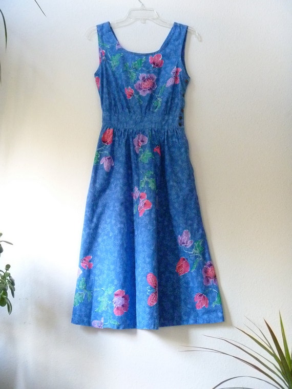 Vintage JAVA WRAPS Petite Sun Dress of 100% by GalerieSavannahBlue