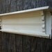 Reclaimed fireplace headboard, distressed shelf decorative ledge