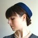1960s Pillbox Hat- Blue Spring or Summer fashion // "The Demure Duchess" from Lesley's Girls Vintage