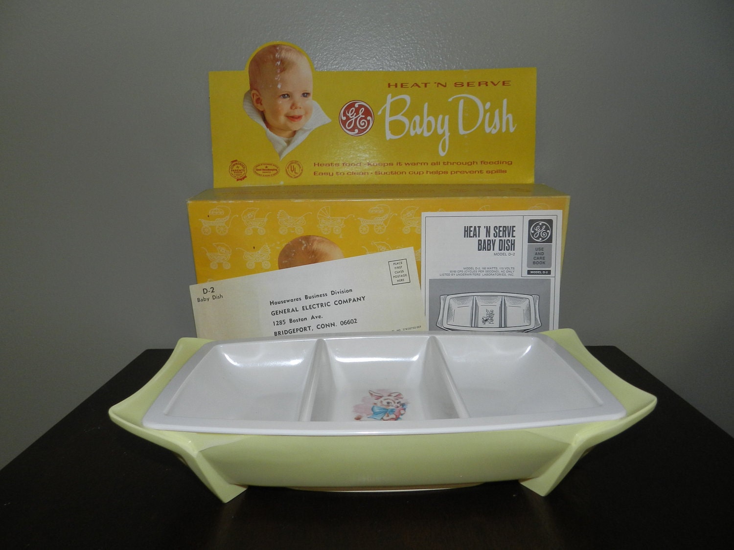 Vintage GE Heat 'N Serve Baby Dish Electric Heating Dish