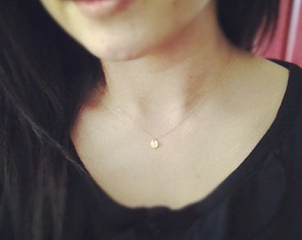Tiny 14k Gold Filled Initial Necklace, Tiny Initial Necklace, All 14k Gold Filled, Any Time Necklace, Personalized Gift, Best Friends