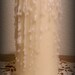 Hand Dripped Ivory And White Pillar Candle