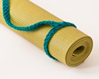 Yoga Mat Sling, Teal, Slim Tote Handle - US Shipping Included,