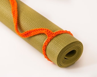 Yoga Mat Strap, Pumpkin Orange, Slim Tote Handle - US Shipping Included, Original HH Design