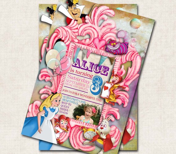 Wonderland Birthday Invitations 5