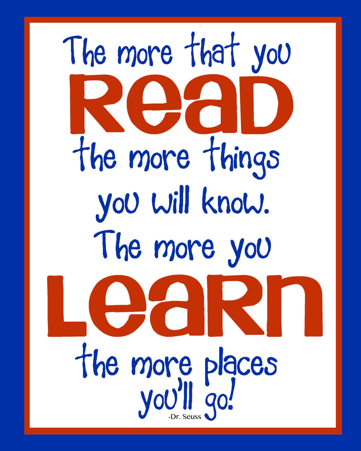 The More That You Read Quote - The More You Read Dr Seuss Quotes. QuotesGram