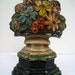 Antique Cast Iron Door Stop With Flowers
