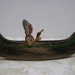 Primitive Handmade Miniature Balsa Wood Canoe With American Indian