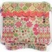 Organizer Crossbody Bag Pink, Orange, and Green Flower Print