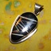 ESTATE ALEX SANCHEZ Navajo Inlay Opal/Onyx Pendant c1980