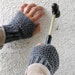 Grey Mens fingerless gloves, wrist warmers, mittens for winter