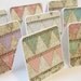 Mini note cards vintage banner design Set of 8 handmade mini cards gift cards for any occasion