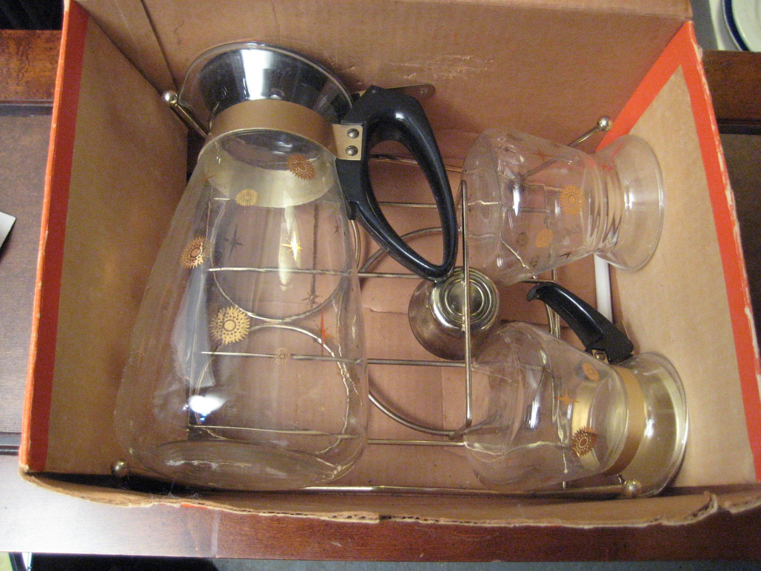 Vintage 1950 Pyrex Glass Kaffee Klatch Coffee Set 995CW