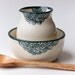 Teal Ceramic cream and Sugar Bowl by RossLab Tea Time Green
