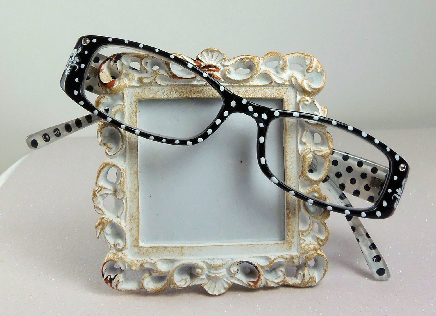 Polka Dot Handpainted Redaing Glasses.150 Strength by ...