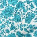Vintage Teal and White Floral Pattern, GORGEOUS Yardage
