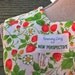 Vintage Dress Strawberry Print Square Neckline Wide Waistband 70s Sundress