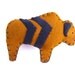 Mustard chevron totem animal American bison buffalo magnet number 7