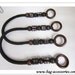 Rope purse handles with wooden beads, 1pair,53cm