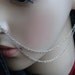 Double strands dangle IOLITE nose chain