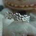 Shiny Flower pattern Sterling silver toe ring