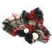 Red,black,white tartan brooch