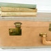 Vintage Luggage Suitcase Peachy Tan Shabby