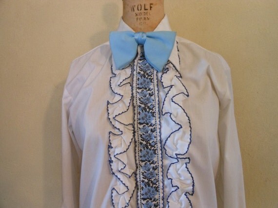 white ruffled mens shirt