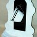 Fluted Enamel Ware Wall Sconce Soap-Sponge Dish and Cup Shabby French Cottage Paris Apartment Chic