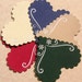 Scalloped Heart with punched vine and flower, Pick your color, Tag, Christmas, Scrapbook, Cards, Topper, Embellishment, Wish tree