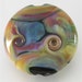 Handmade Lampwork Glass Beads SRA with Silver Glass Organic Focal Blue Purple, Pink and Green