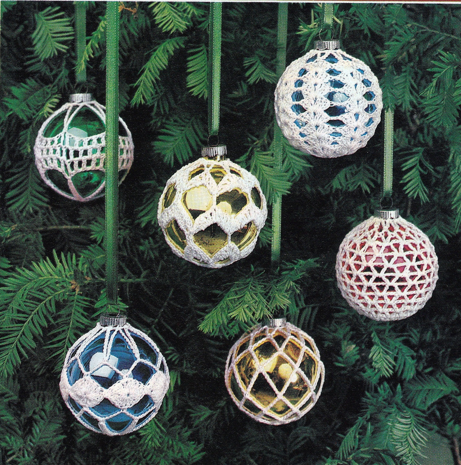 Crochet Christmas Ornament Covers Vintage Crocheting PDF