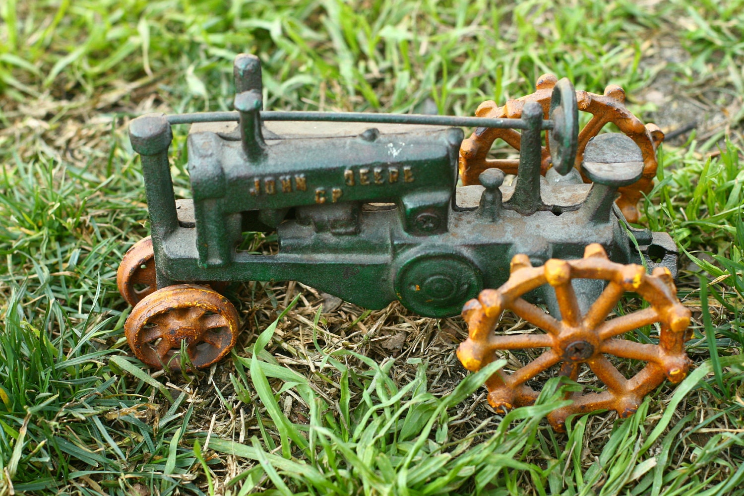 Reserved for Katheryn Vintage John Deere Tractor Toy Steel