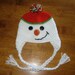 CROCHET PATTERN HAT Snowman Beanie and Earflap Pattern, Newborn to Adult Sizes Included (pdf)