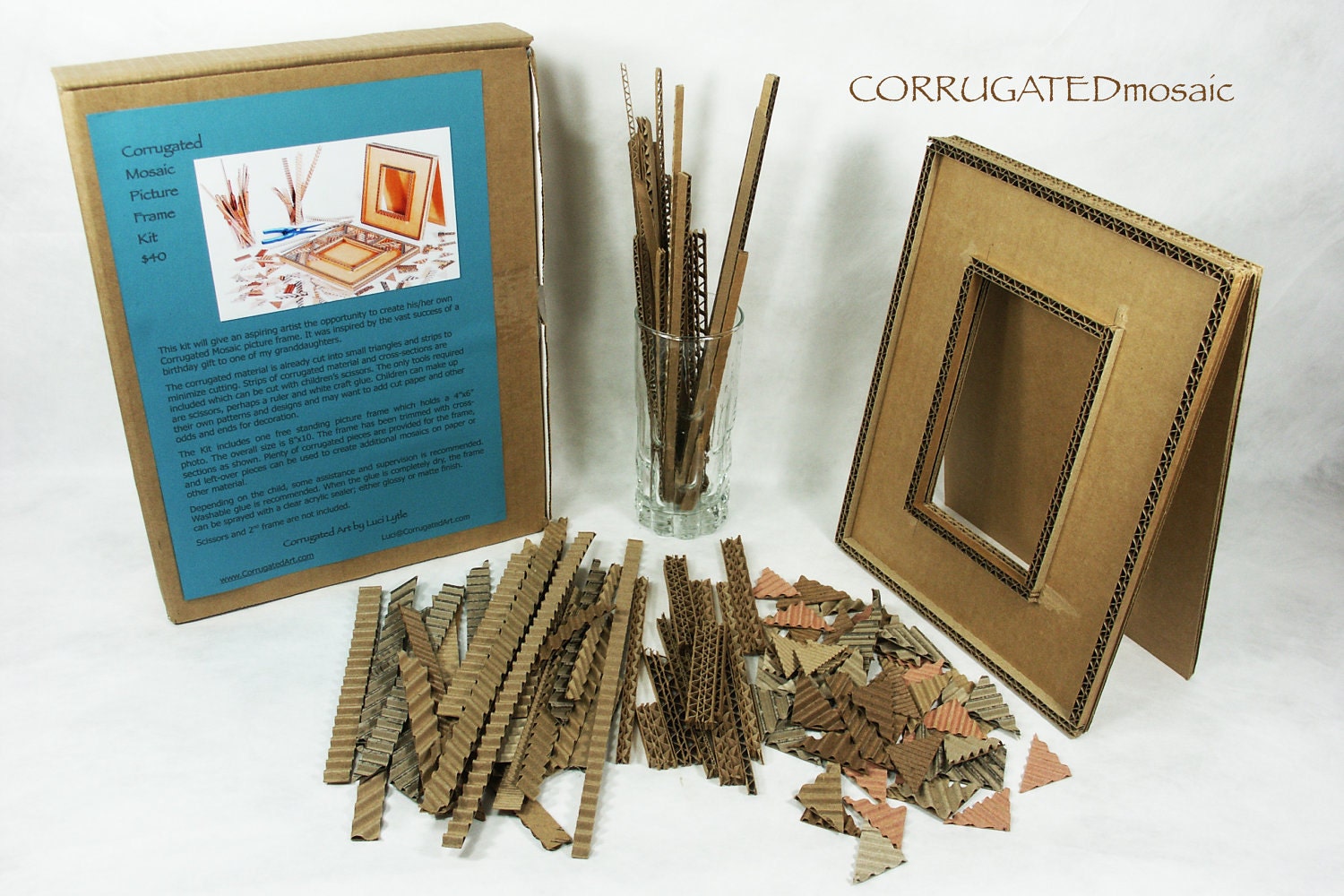 DIY Picture Frame Craft Kit for Children and by CORRUGATEDmosaic