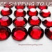 On Sale, 400 pcs Acrylic Faceted Rhinestones flat back - Red 6mm - ""Free Shipping to USA""