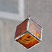Cube No.9, Jane Austen, Pride and Prejudice Platonic Solid Glass Sculpture