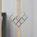 Stained Glass Geometric Necklace - clear glass squares - textured clear