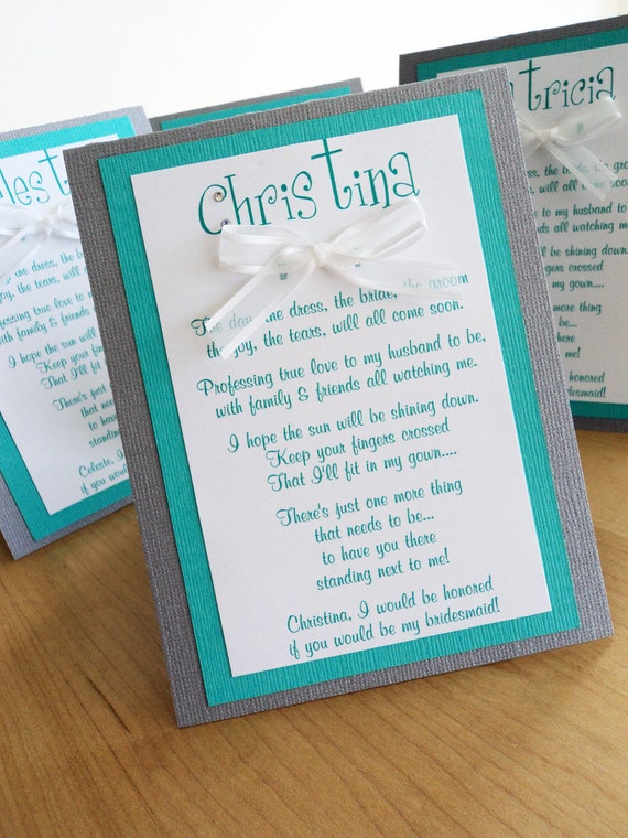 RESERVED LISTING for PacificMiles- bridesmaid cards
