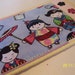Quilted Postcard - Handmade Postcard - Embroidered Postcard - Patchwork Postcard - Oriental Postcard