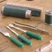 Vintage manicure set - Green and metal - US Zone Made in Germany - Beautymate