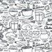 Timeless Treasures Fabric- Chicken Soup - Black and White- Novelty Fabric Collection