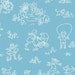 SALE - Let's Play - Line Drawings, Kids Playing - Blue - Benartex Fabric - Children's Retro Novelty Fabric
