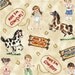 NEW - Paper Doll Cowboys - Ride 'Em Cowboy - Natural -by Whistler Studios for Windham Fabrics