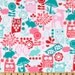 Michael Miller Fabric - Forest Life - Aqua - Children's Animal Print Fabric