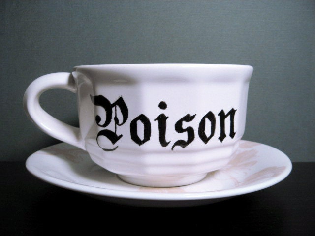 Teacup Poison Hand Painted Tea Cup Coffee Cup