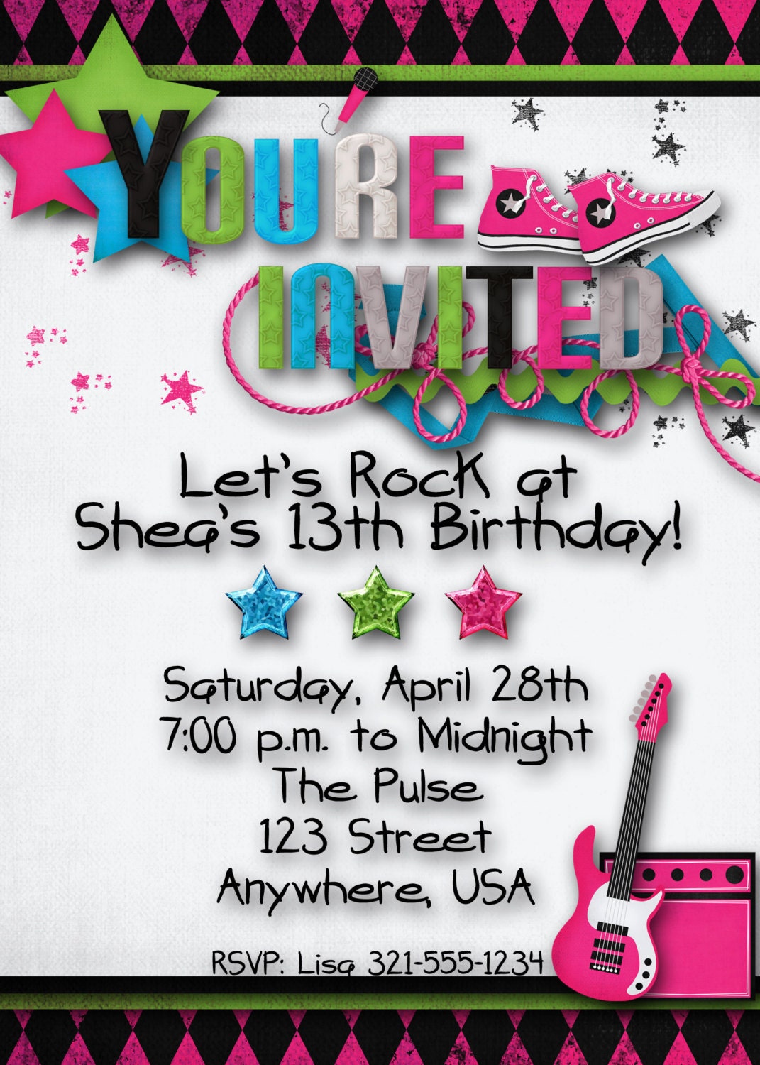 Teenage Birthday Party Invitations 8